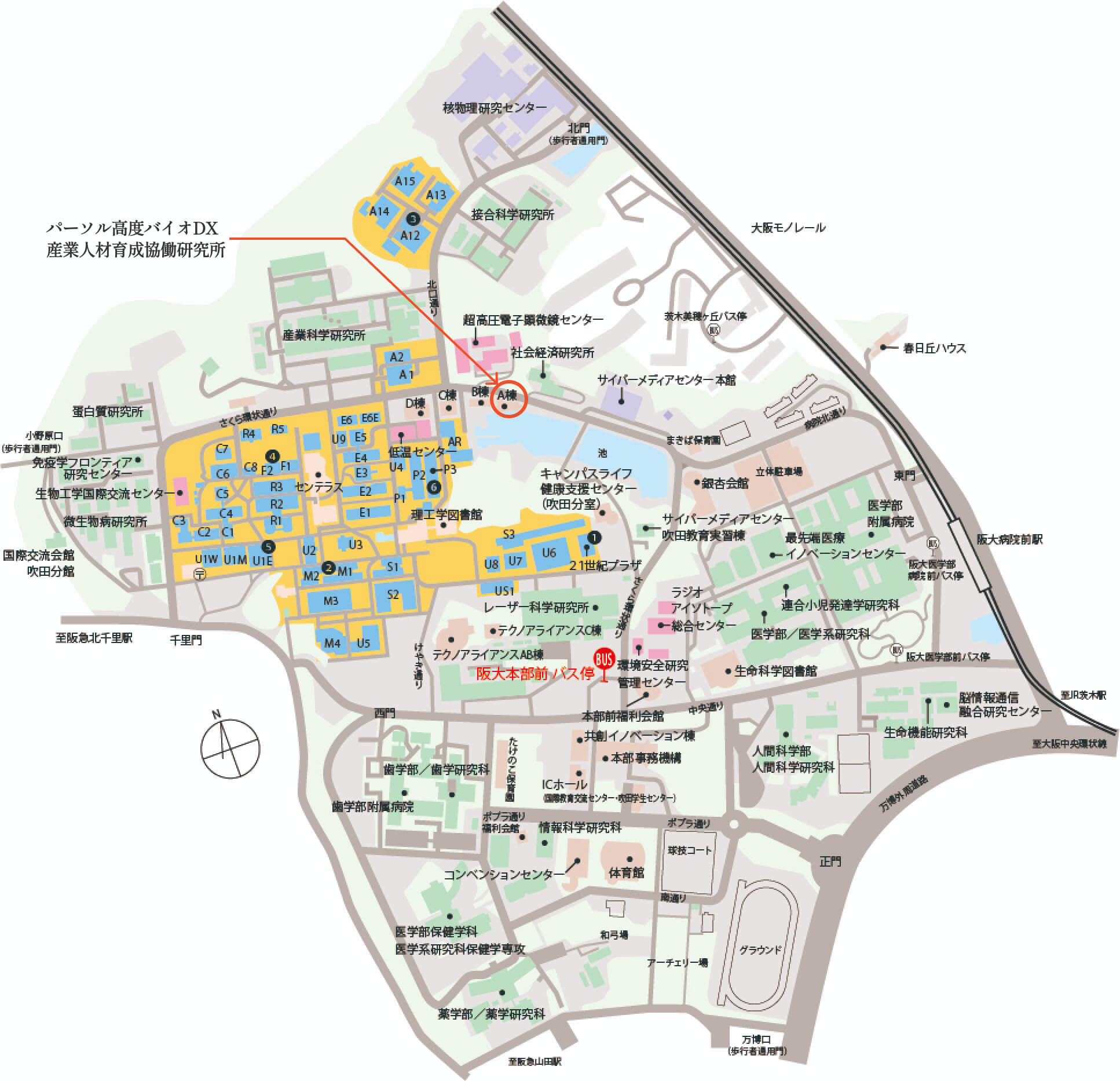パーソル高度バイオDX産業 人材育成協働研究所の地図